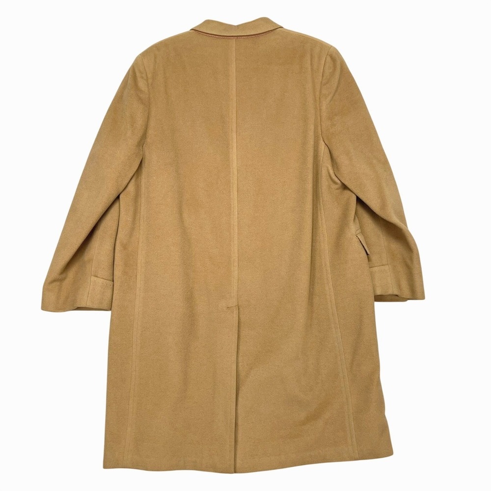 Vintage‎ 70's Ultissimo 100% Cashmere Overcoat Mens L Camel Tan Retro Academia - Picture 3 of 14